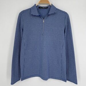 RLX Ralph Lauren Pullover Large Blue Quarter Zip Athletic Activewear Lightweight